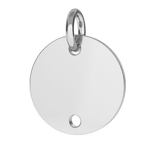 Round charm with 2 holes - BL 2 - 10 MM / 0,33