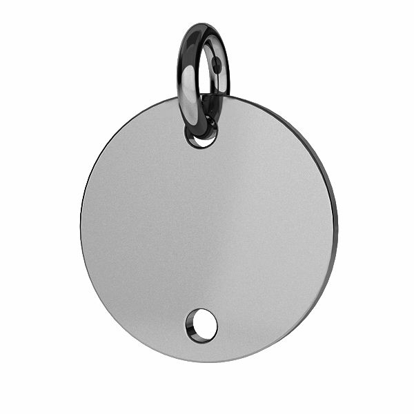 Round charm with 2 holes - BL 2 - 10 MM / 0,33