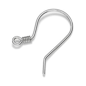 Sterling Silver open ear wire - BO 7 0,8x11x19 mm