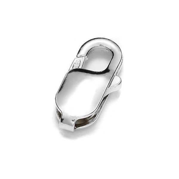 CHR 13 mm - End cap lobster clasp 13 mm, sterling silver 925