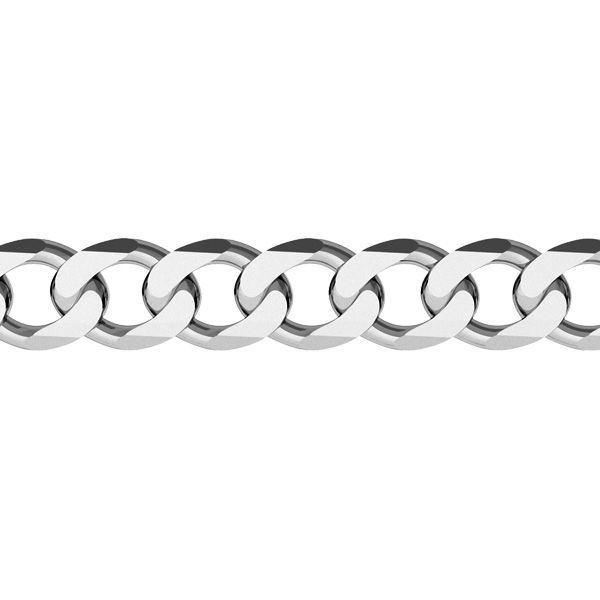 PD 120 6L, sterling silver curb chain 4,2 mm