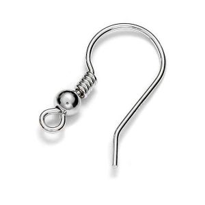 Open ear wire sterling silver - BO 3 ver.2 0,8x12x24,5 mm