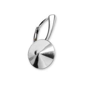 Leverback earring base for Rivoli Swarovski Crystals, silver 925, OKSV 1122 12MM BA SET 01