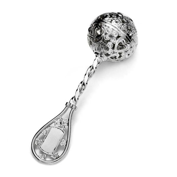 Sterling silver baby rattle - SVR 01601 25x84 mm