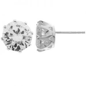 Round zircon 9mm earrings - 01686 KLSG CRYSTAL