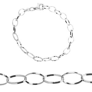 Bracelet charms base*sterling silver 925*Hand Base 6 (20 cm)
