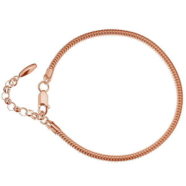 Bracelet beads base, silver 925, CST 3,0 (18 cm)