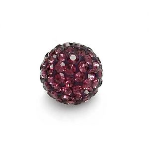 DISCOBALL 1 HOLE AMETHYST 8 MM