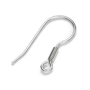 Open ear wire sterling silver 925*BO 3 SUPER LIGHT ver.4 0,7x13,5x20 mm