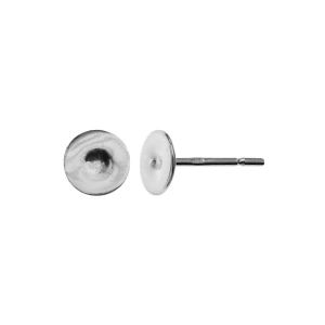 Flat 6mm sterling silver round studs - GWP 6 6 mm