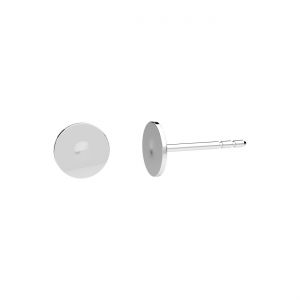 Flat 6mm sterling silver round studs - GWP 6 6 mm