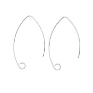 Ear wire marquise sterling silver - BRY 2 0,8x17,2x28,5 mm