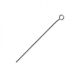  25mm headpins with hook, sterling silver 925, SZPO 0,80 25 mm