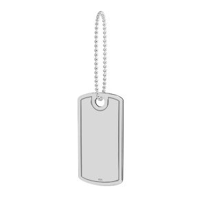 Dog Tag with chain - LASER 0,40 mm