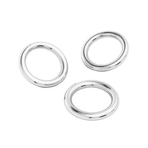 KCZ-1,00x2,95 - Soldered jump rings, sterling silver 925