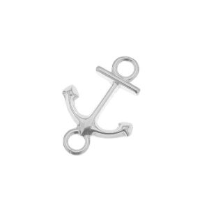 Anchor pendant connector, sterling silver 925, CHARM 110 11x15 mm