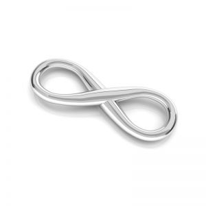 Infinity sign pendant connector, sterling silver 925, EL 2