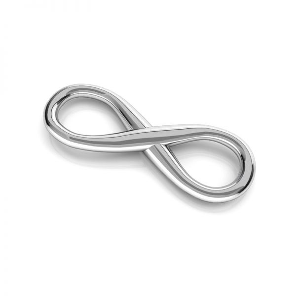 Infinity sign pendant connector, sterling silver 925, EL 2