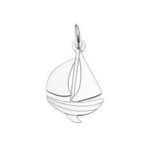 LK-0361 11x20 mm - Silver boat