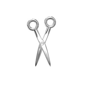 Scissor pendant, sterling silver 925, CHARM 0134 9,6x15,7 mm