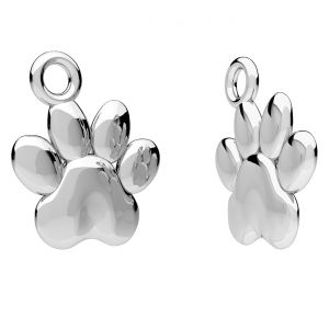 Doggie paw pendant, sterling silver 925*ODL-00004 10x12 mm