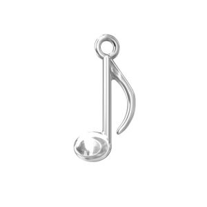 Silver tone charms - ODL-00033 8,5x16,5 mm