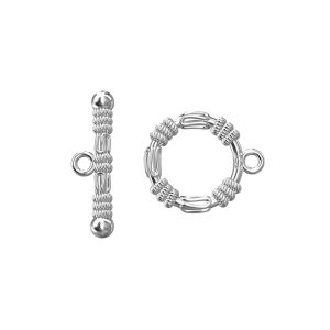 ZAM 17 14,1x17,3 mm, Round toggle clasps, sterling silver 925