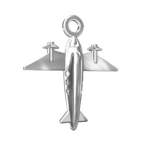 Pendant - plane, sterling silver 925, ODL-00047 15x17 mm