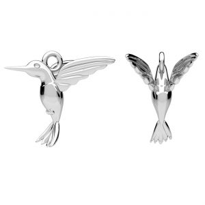 Hummingbird pendant, sterling silver 925*ODL-00058 14,5x15 mm