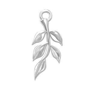 Twig, leaf pendant, sterling silver 925, ODL-00069 8x18,5 mm