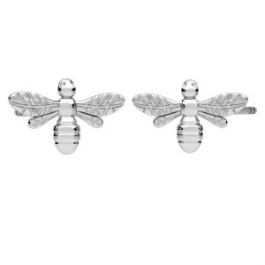 Bee earrings, sterling silver 925, KLS ODL-00081 6,2x10 mm
