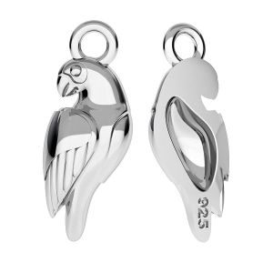Parrot charms Sterling silver - ODL-00103 6x15 mm