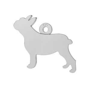 Buldog dog charm, LK-0602 - 0,50 10x11,5 mm