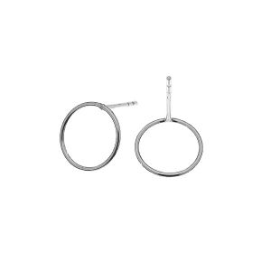 1,3 cm circle earring studs - KLS-09 1x13 mm