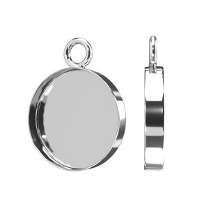 Round pendant resin base*sterling silver 925*CON 1 FMG-R - 2,60 10 mm