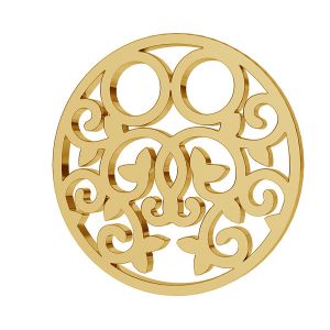 Round openwork gold 14K pendant LKZ-00007 - 0,30 mm