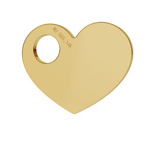 Heart gold 14K pendant LKZ-00014 - 0,30 mm