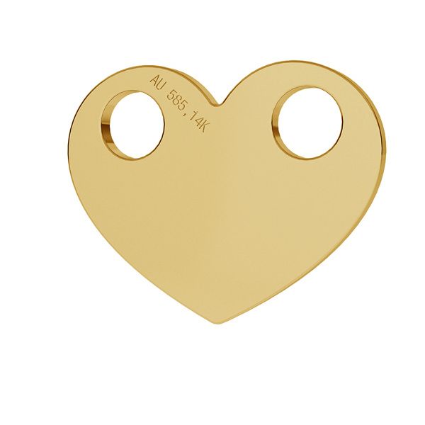 Heart gold 14K pendant LKZ-00015 - 0,30 mm