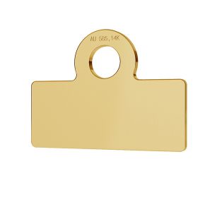 Rectangle gold 14K pendant LKZ-00017 - 0,30 mm Rectangle gold 14K pendant LKZ-00017 - 0,30 mm