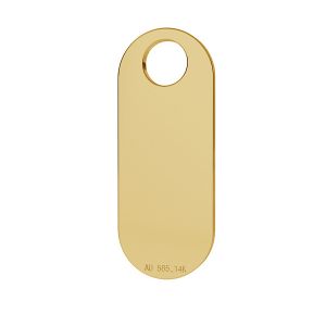 Oval gold 14K pendant LKZ-00019 - 0,30 mm