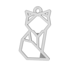 Origami fox pendant, LK-0649 - 0,50 10x17 mm