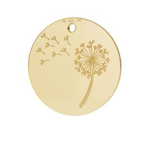 Dandelion pendant gold 14K LKZ-00480 - 0,30 mm