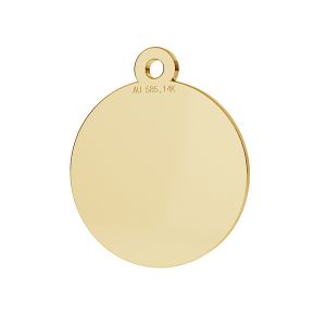 Round tag pendant gold 14K LKZ-00022 - 0,30 mm