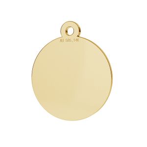 Round tag pendant gold 14K LKZ-00022 - 0,30 mm Round tag pendant gold 14K LKZ-00022 - 0,30 mm