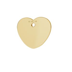 Heart tag pendant gold 14K LKZ-00023 - 0,30 mm