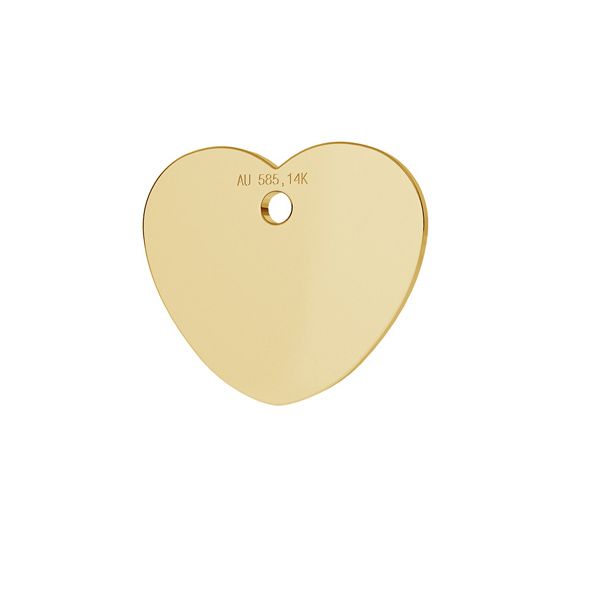Heart tag pendant gold 14K LKZ-00023 - 0,30 mm