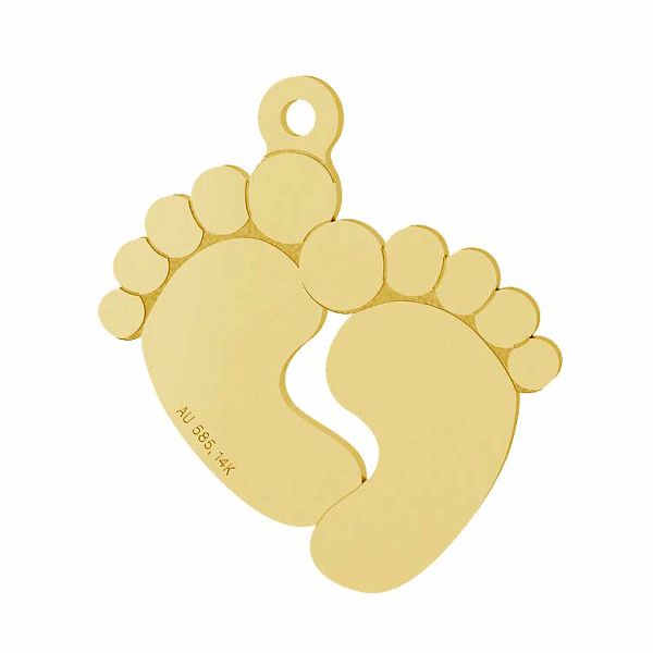 Baby feet pendant gold 14K LKZ-00482 - 0,30 mm