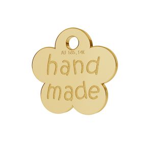 A small finishing flower plaque HANDMADE gold 14K LKZ-00577 - 0,30 mm
