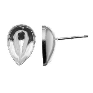 Silver earring post base for Swarovski Rivoli 5mm, KLSG OKSV 1122 5 mm  (1122 SS 24) - SILVEXCRAFT