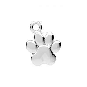 Dog paw pendant, silver 925, ODL-00197 13,5x16,2 mm